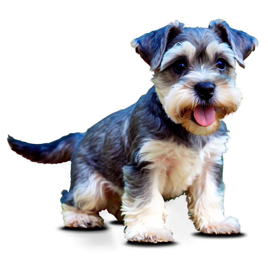 Curious Schnauzer Puppy Png Skb