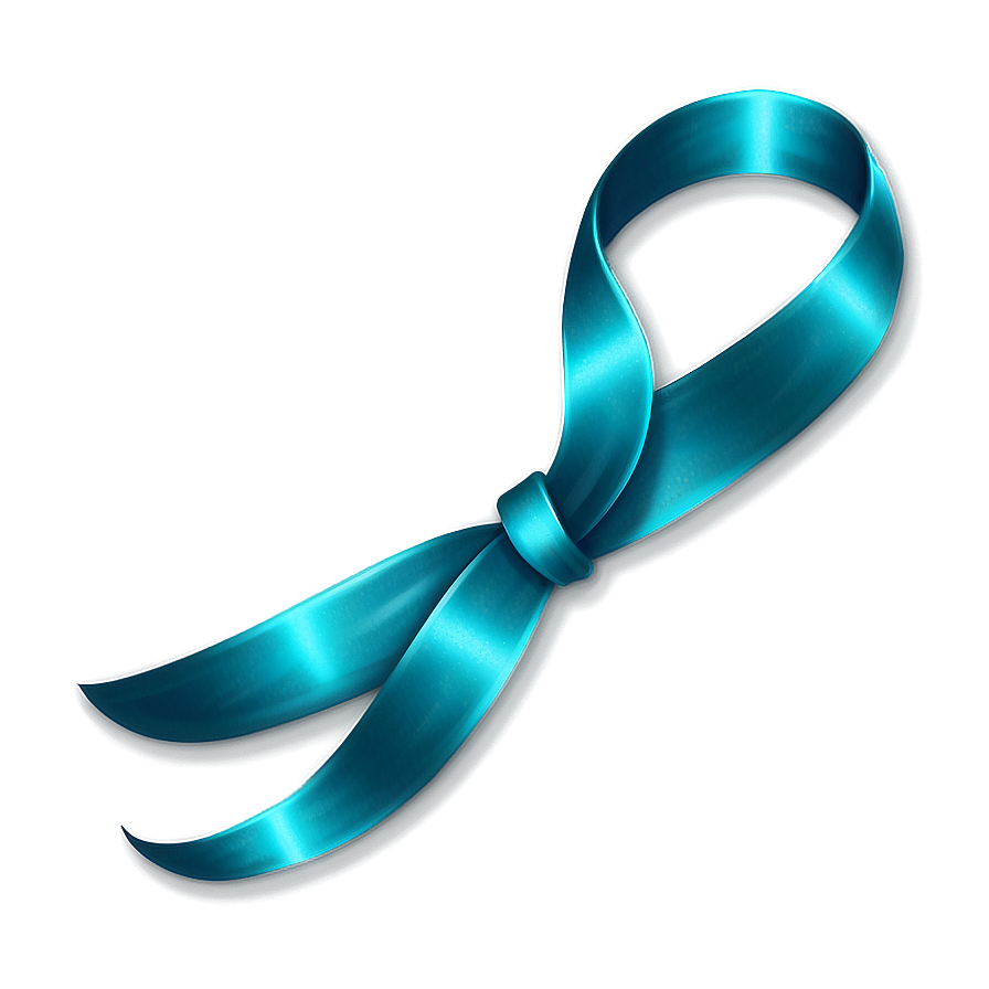 Curled Teal Ribbon Illustration Png Hyw22