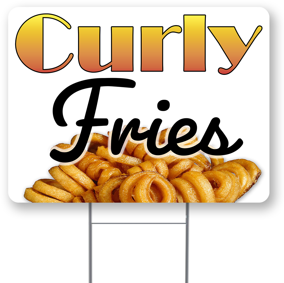 Curly Fries Signboard