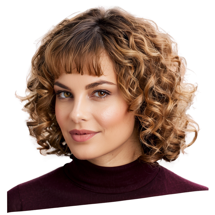 Curly Hair Bob Cut Png Fmi47