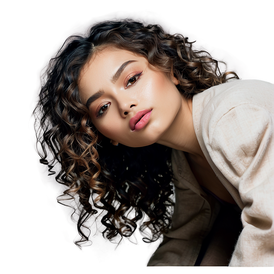 Curly Hair Fashion Model Png Sno