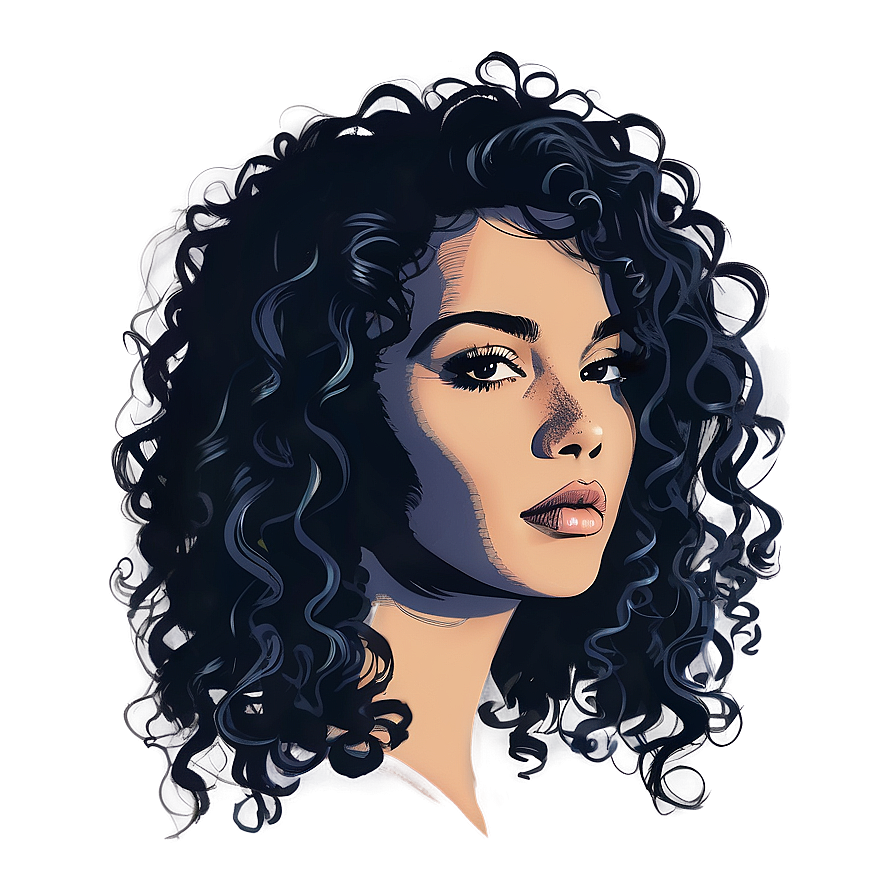 Curly Hair Silhouette Png Fjq