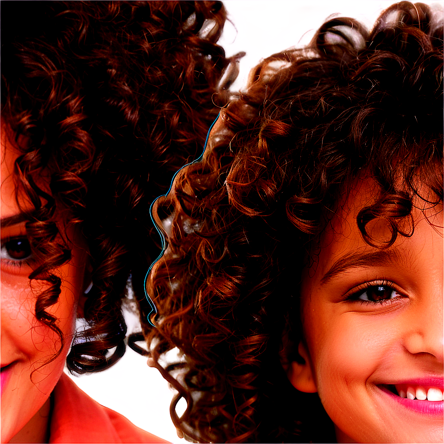 Curly Hair Smiling Face Png 05242024