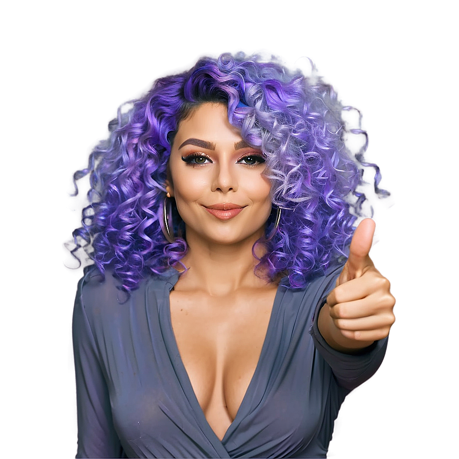 Curly Purple Hair Diva Png Lia22