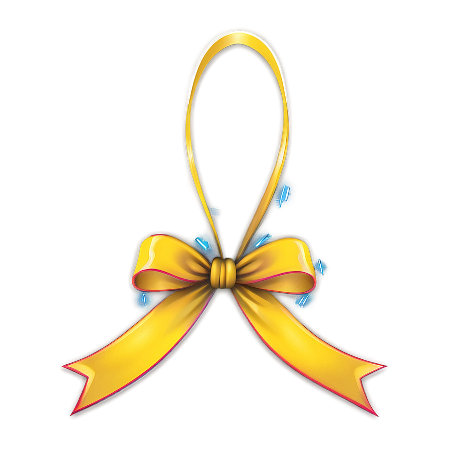 Curly Yellow Ribbon Illustration Png Itu