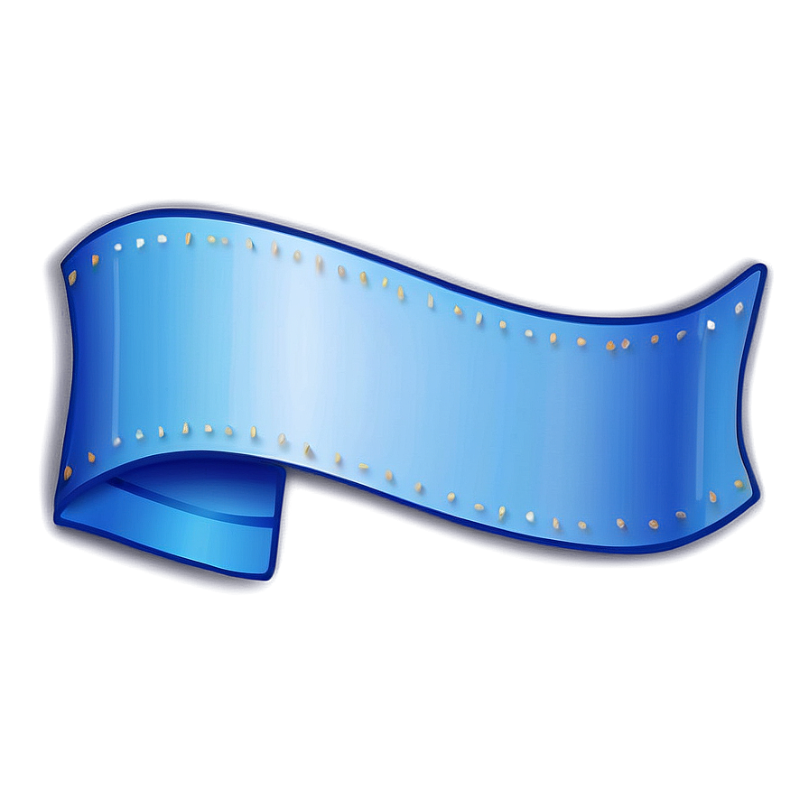 Curved Banner In Blue Png 18