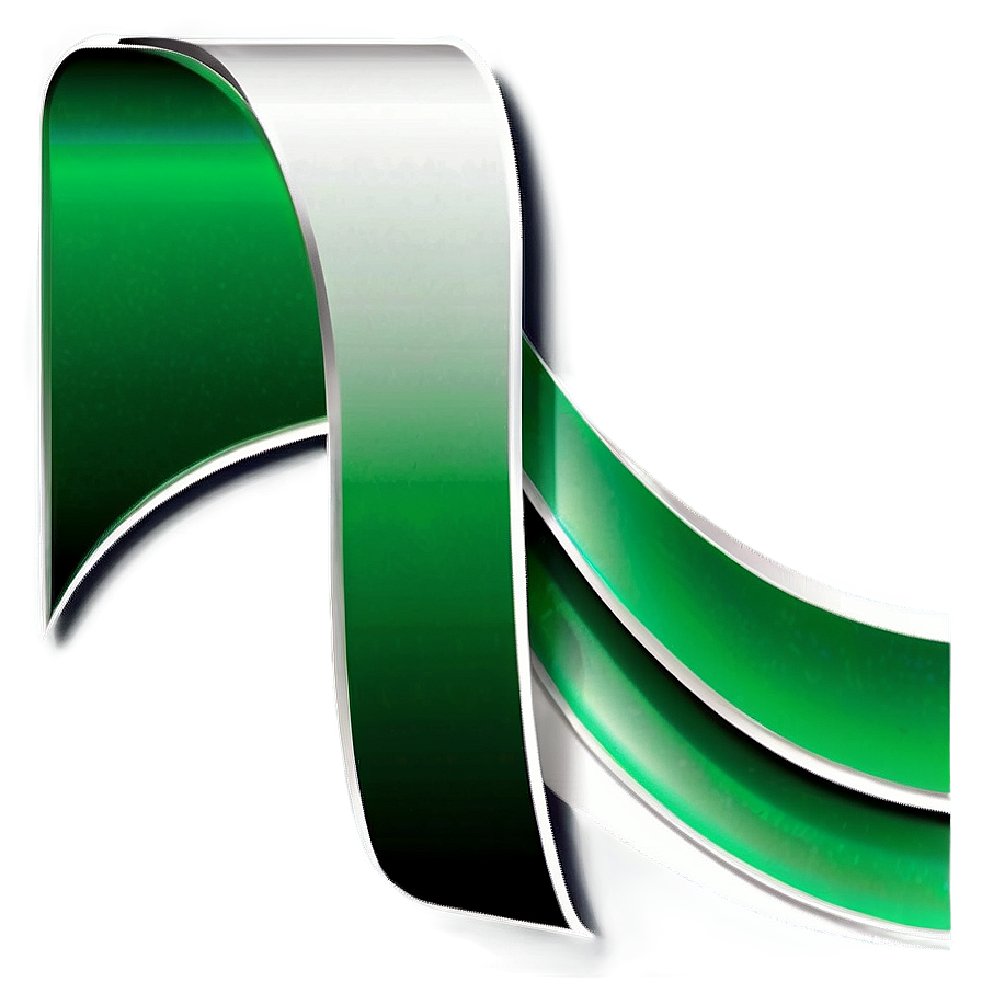 Curved Banner In Green Png Pdh94