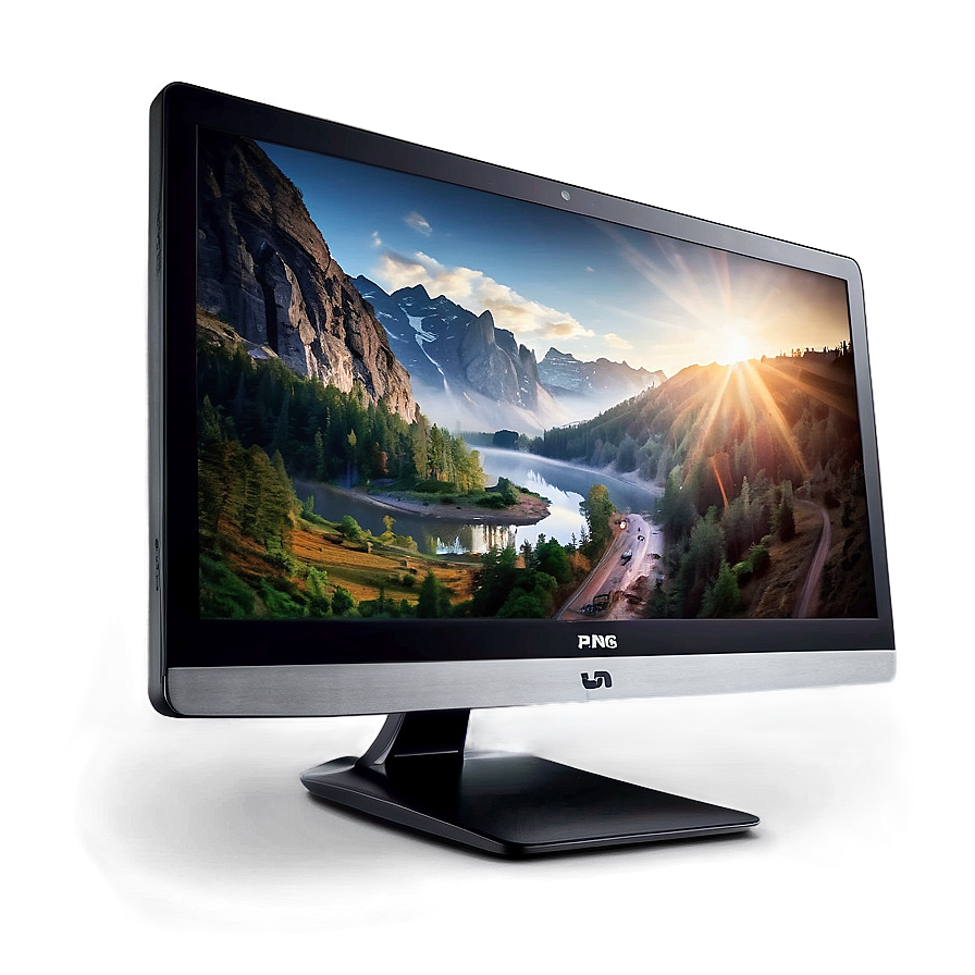 Curved Computer Monitor Png 06122024