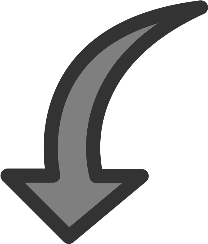 Curved Down Arrow Clipart