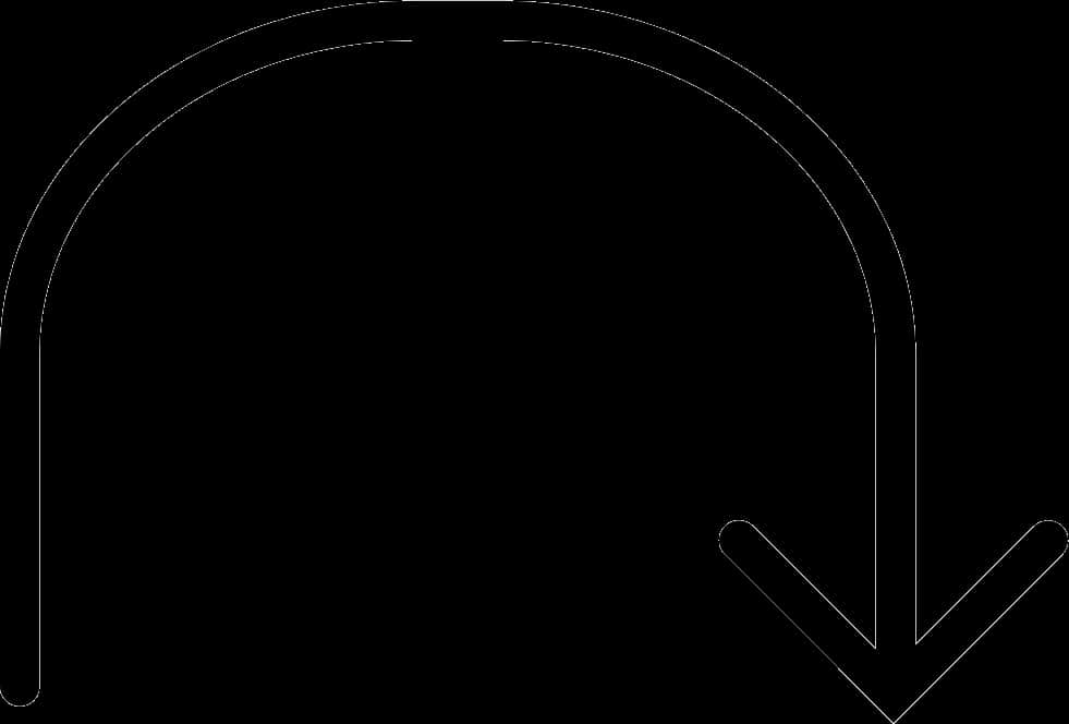 Curved Downward Arrow