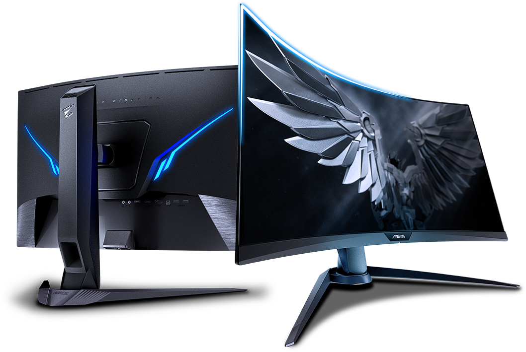 Curved Gaming Monitor Backand Front View