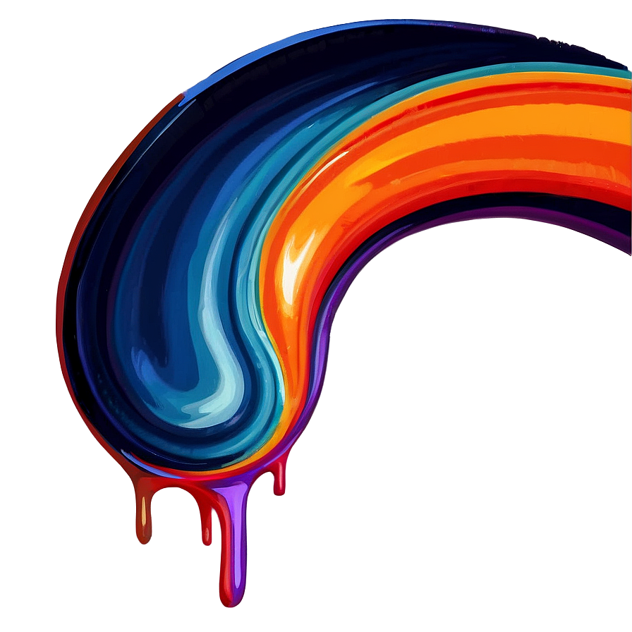 Curved Paint Stroke Png 05252024
