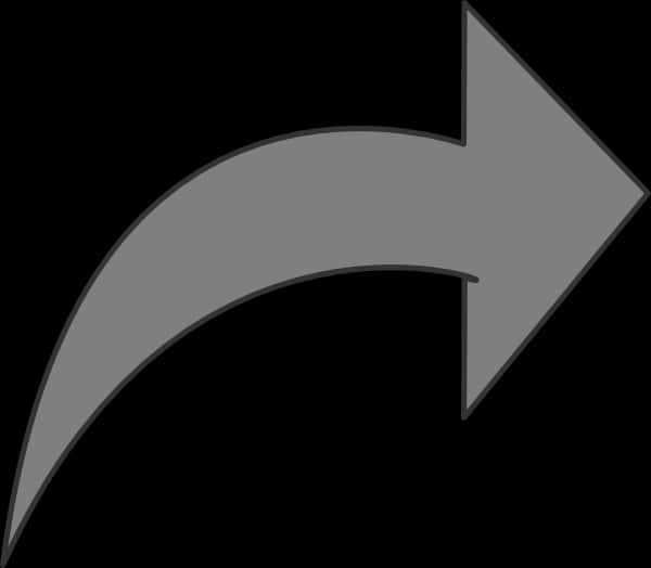 Curved Right Arrow Graphic