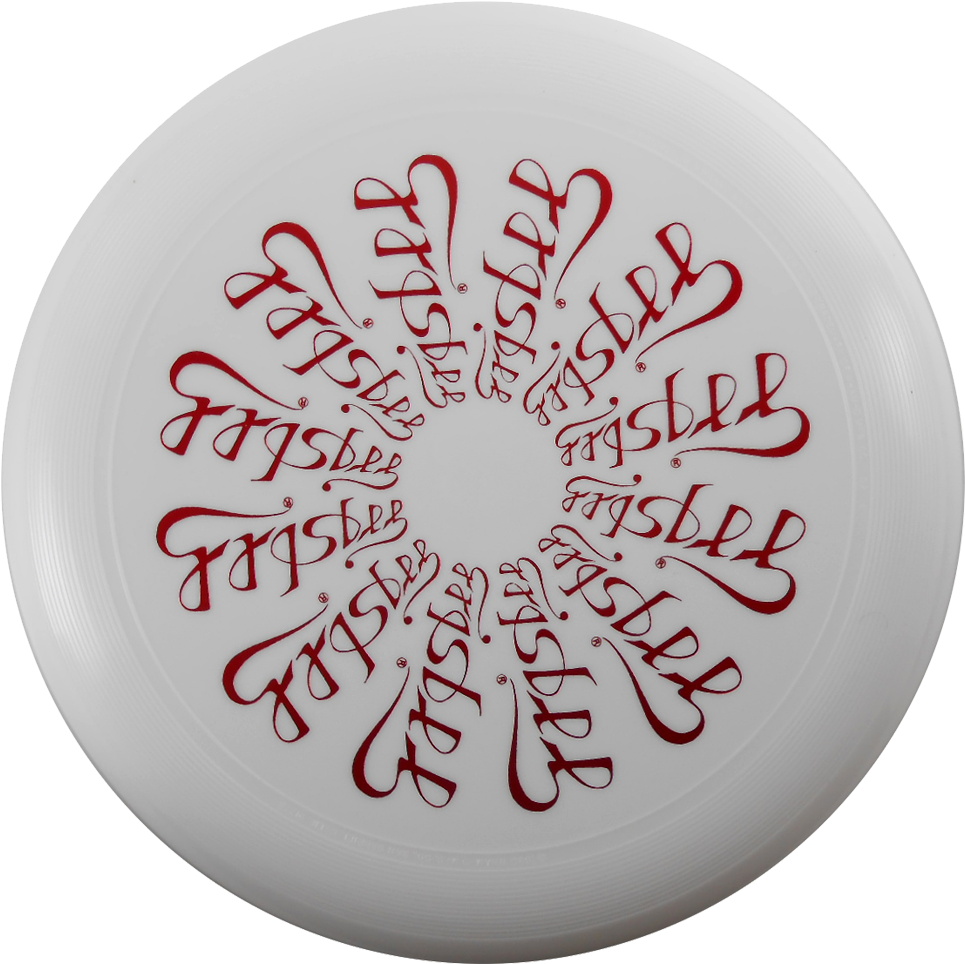 Custom Designed Frisbeewith Red Calligraphy