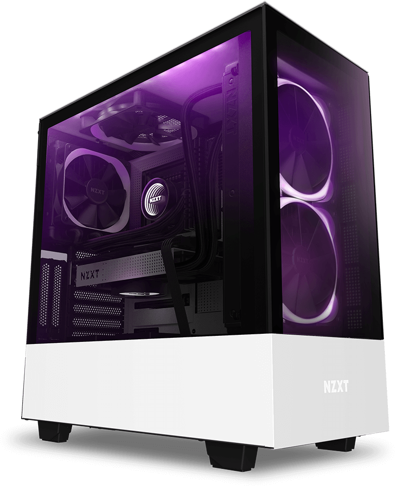 Custom Gaming P C Purple Lighting