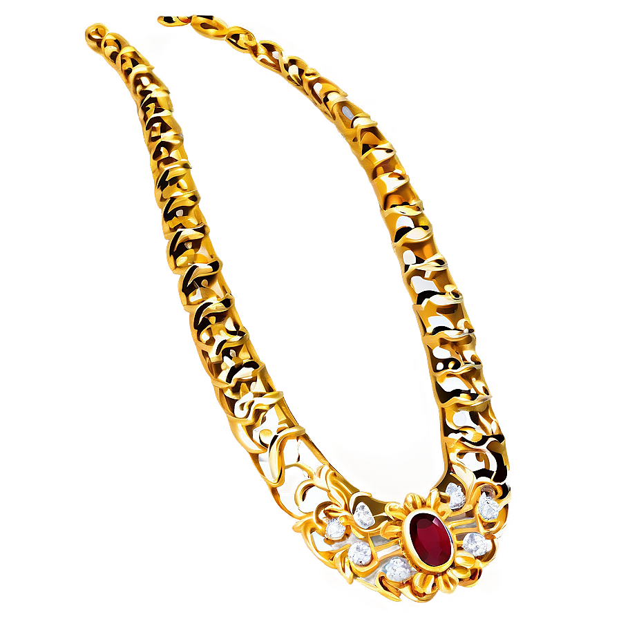 Custom Gold Necklace Png 06122024