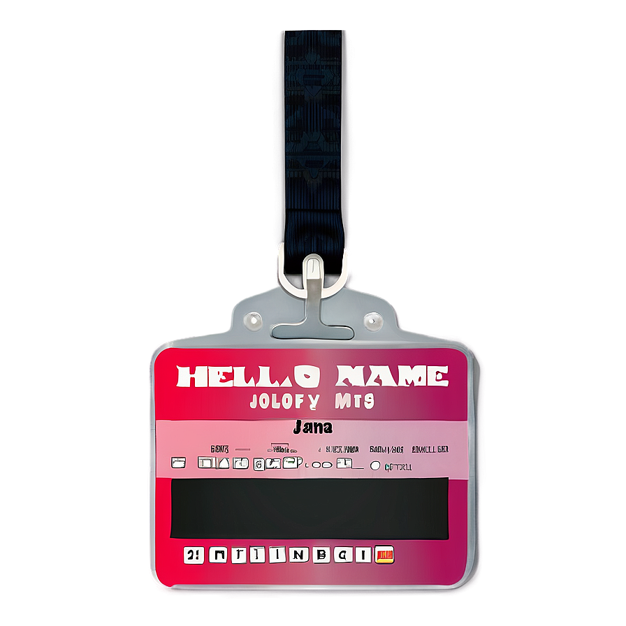 Custom Hello My Name Is Event Badge Png Rlx53