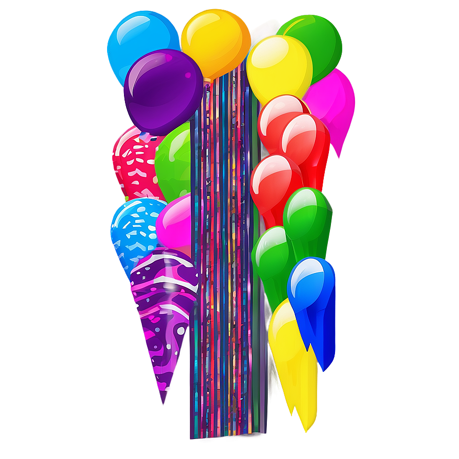 Custom Party Streamers Png 06282024