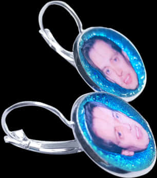 Custom Photo Glitter Earrings