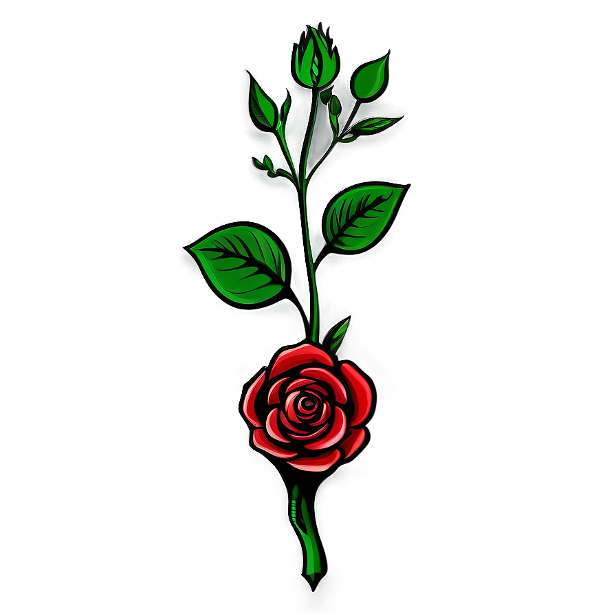 Custom Rose Tattoo Sketch Png 68