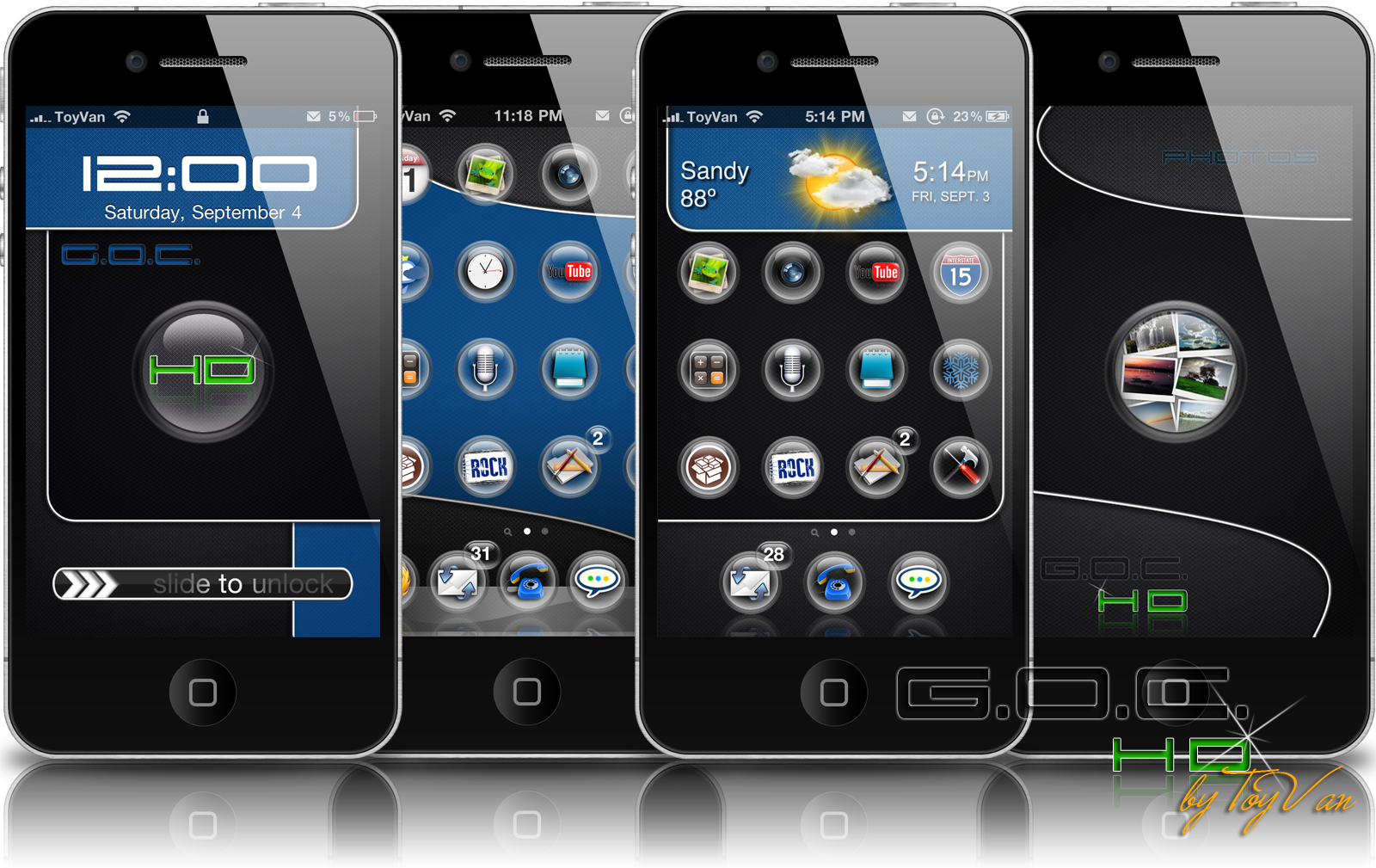 Customi Phone Interface Designs