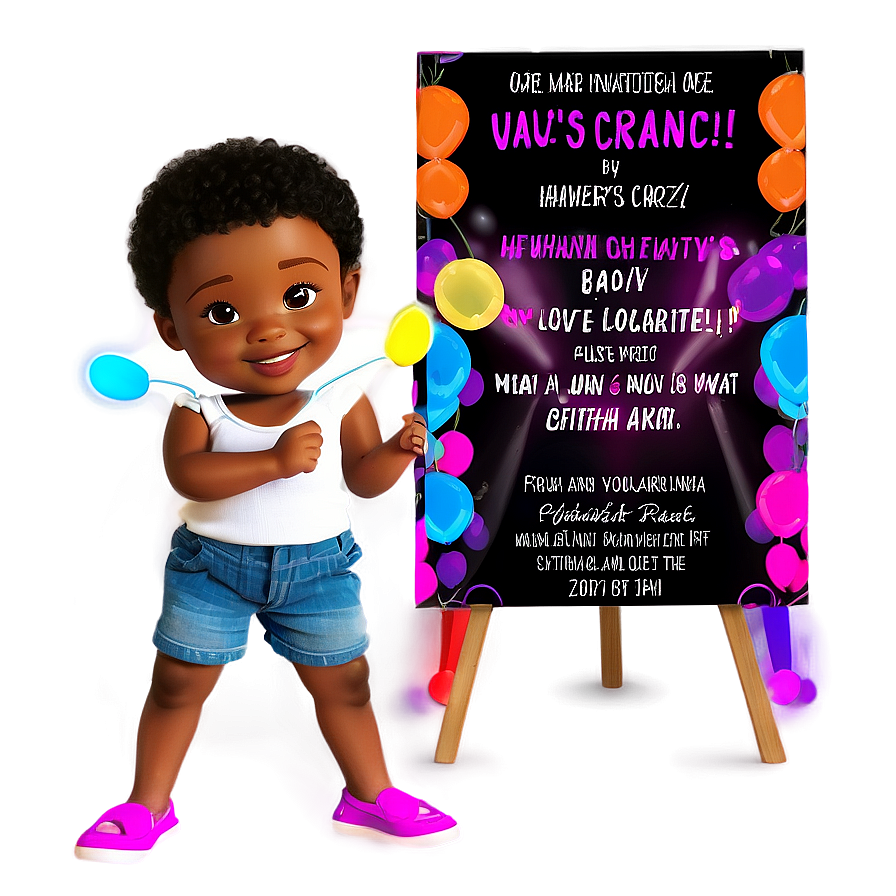 Customizable Lets Glow Crazy Invitation Png Mkg97