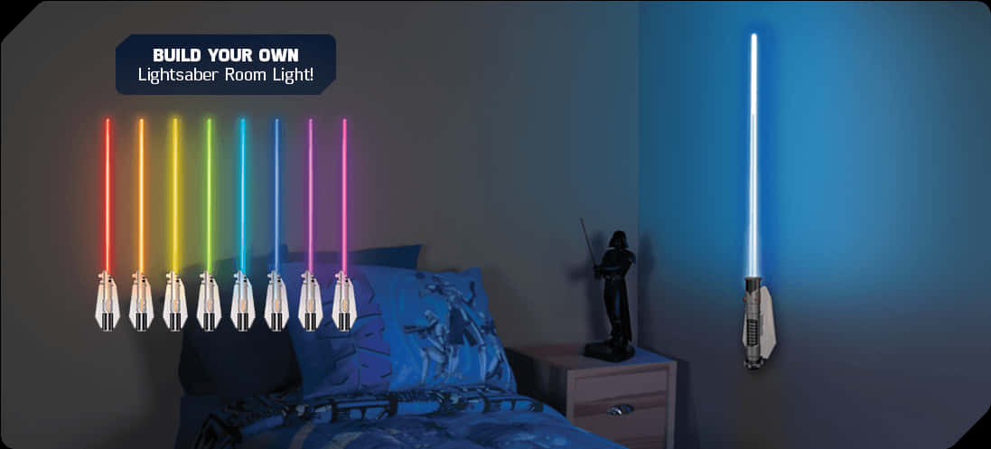 Customizable Lightsaber Room Lights Display