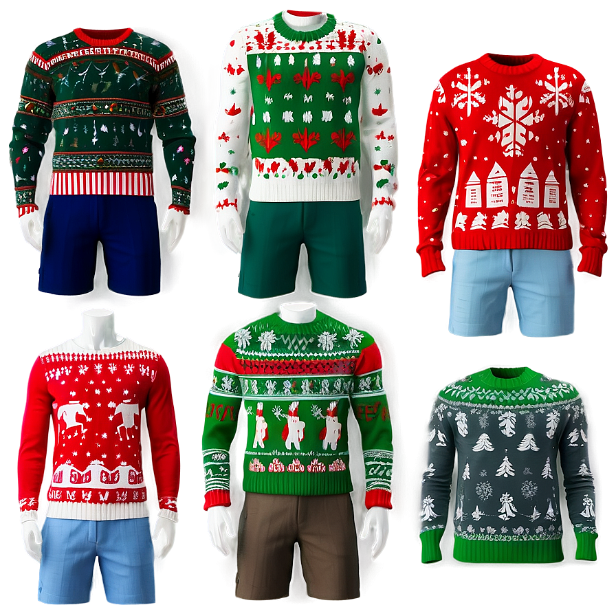 Customizable Ugly Christmas Sweater Png 18