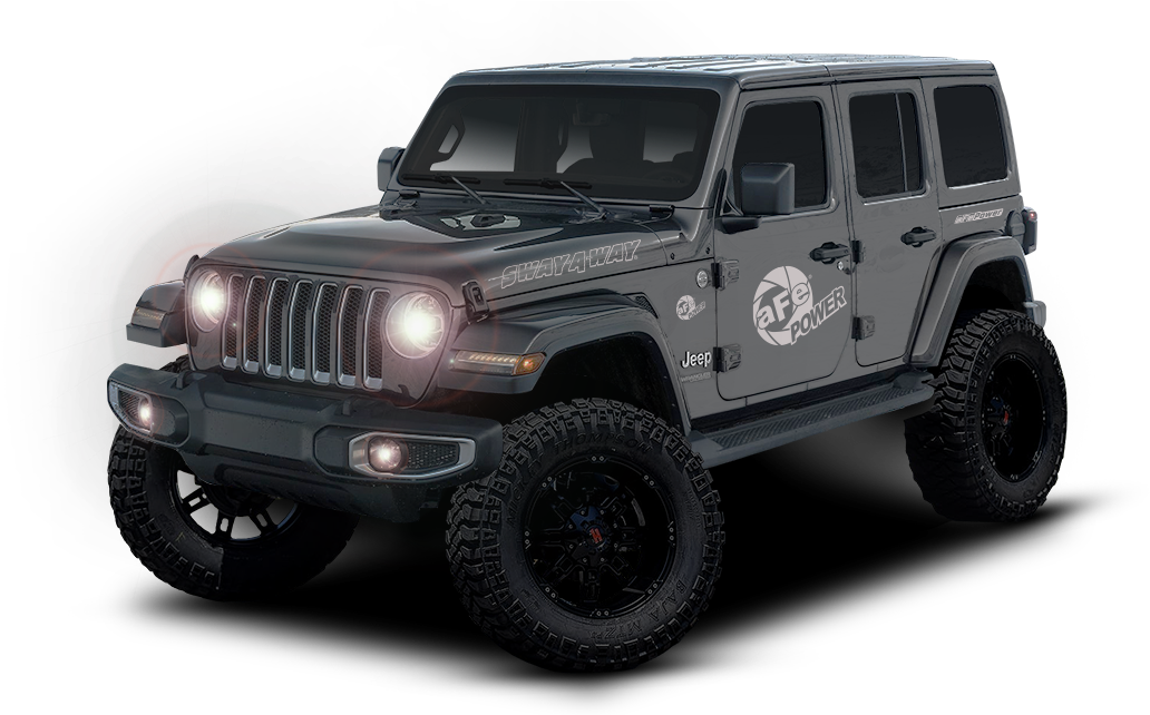 Customized Black Jeep Wrangler Unlimited