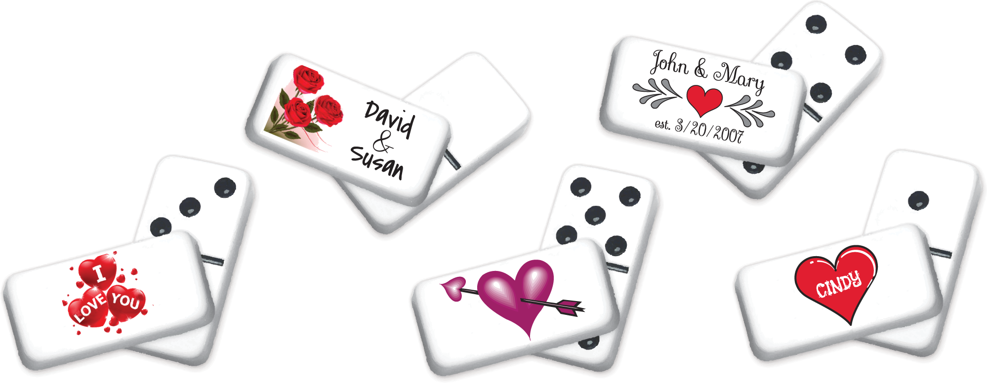 Customized Love Themed Dominoes