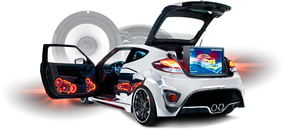 Customized Sports Carwith Sound System