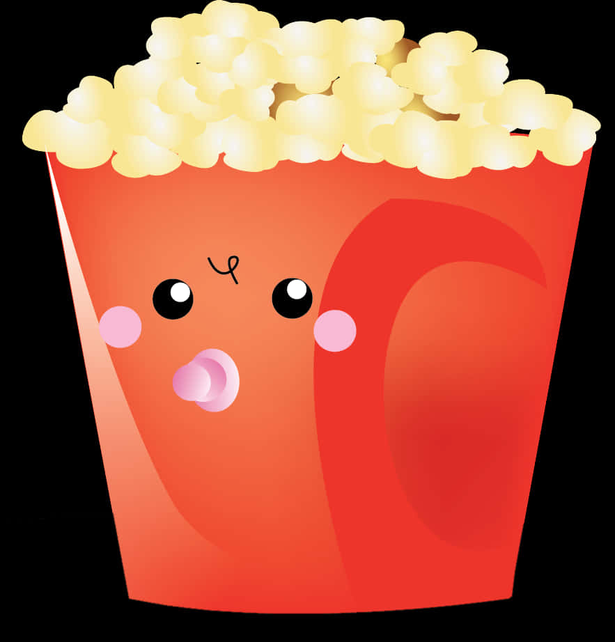 Cute_ Animated_ Popcorn_ Clipart