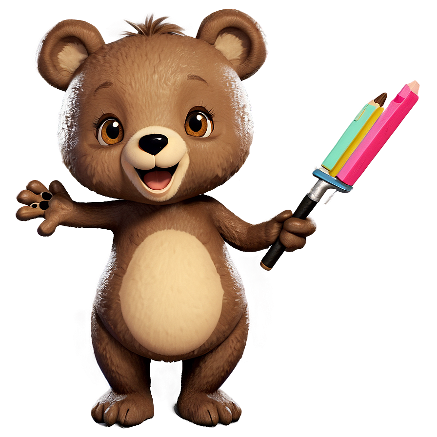 Cute Bear Character Png Pak