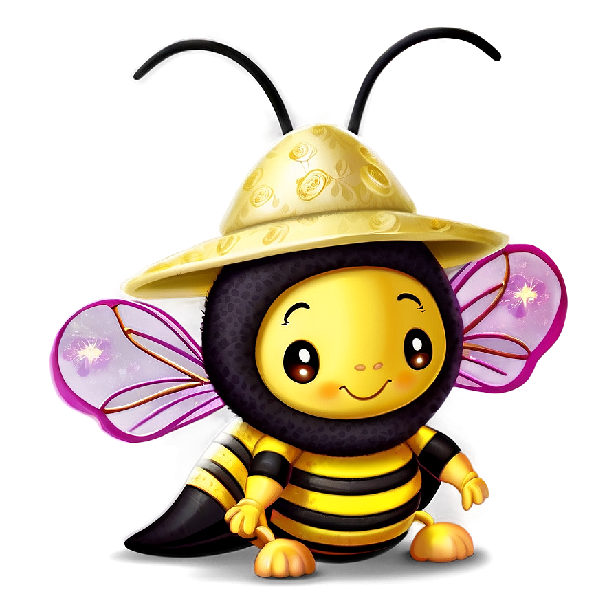 Cute Bee With Hat Png 06252024