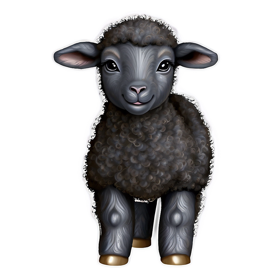 Cute Black Lamb Png Dsb