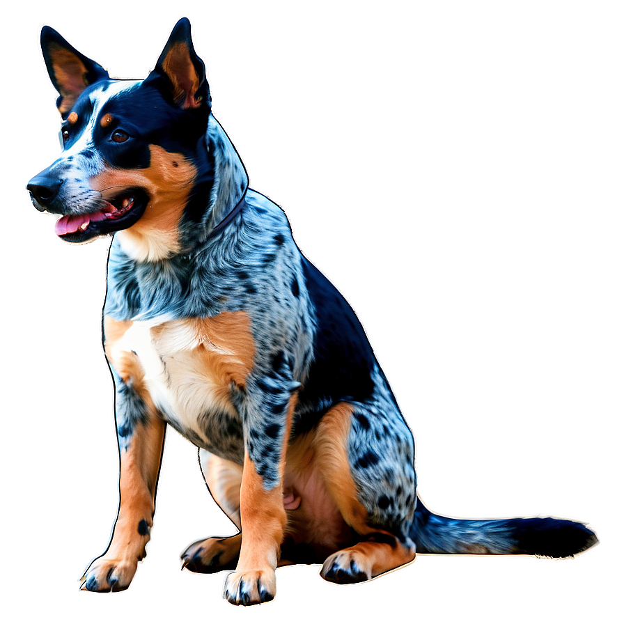 Cute Blue Heeler Sitting Png Fux95