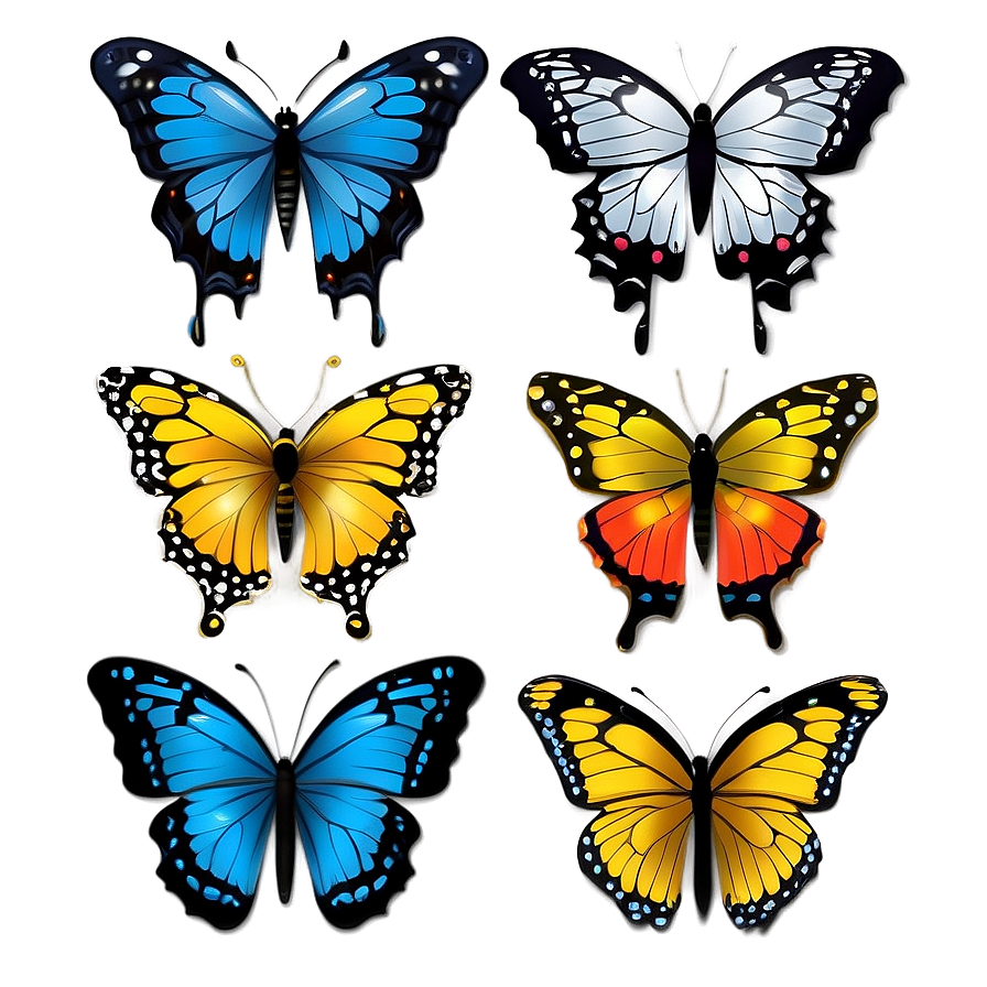 Cute Butterflies Png 05032024