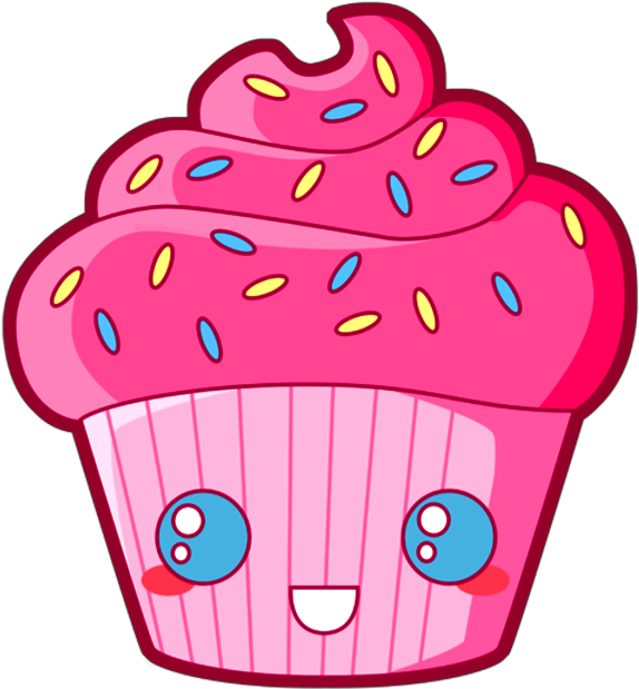 Cute Cartoon Cupcake