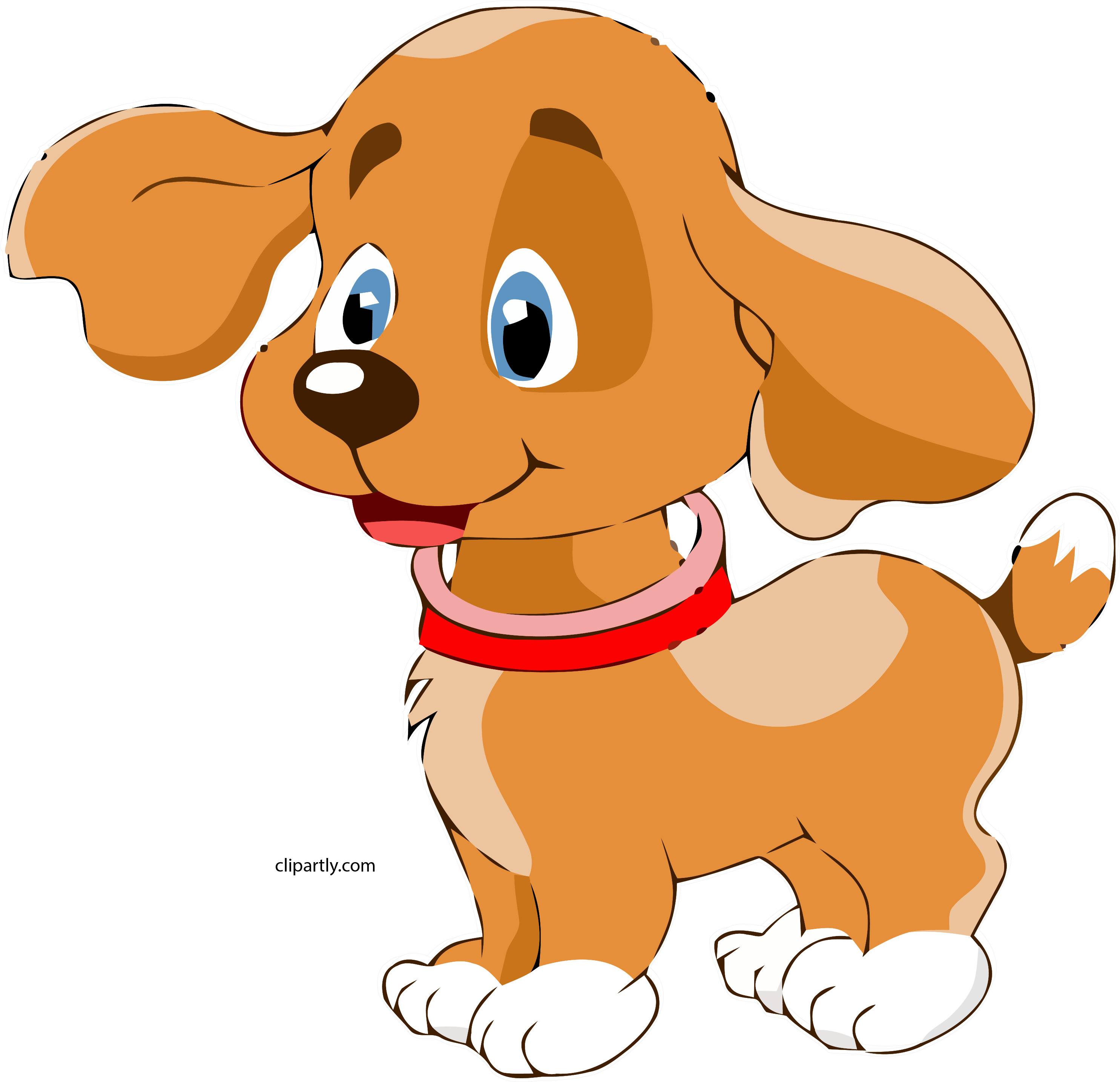 Cute Cartoon Dog Smiling