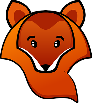 Cute Cartoon Fox Head