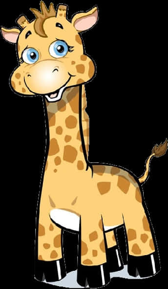 Cute Cartoon Giraffe Standing