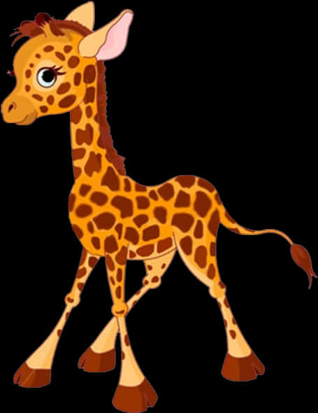 Cute Cartoon Giraffe Standing