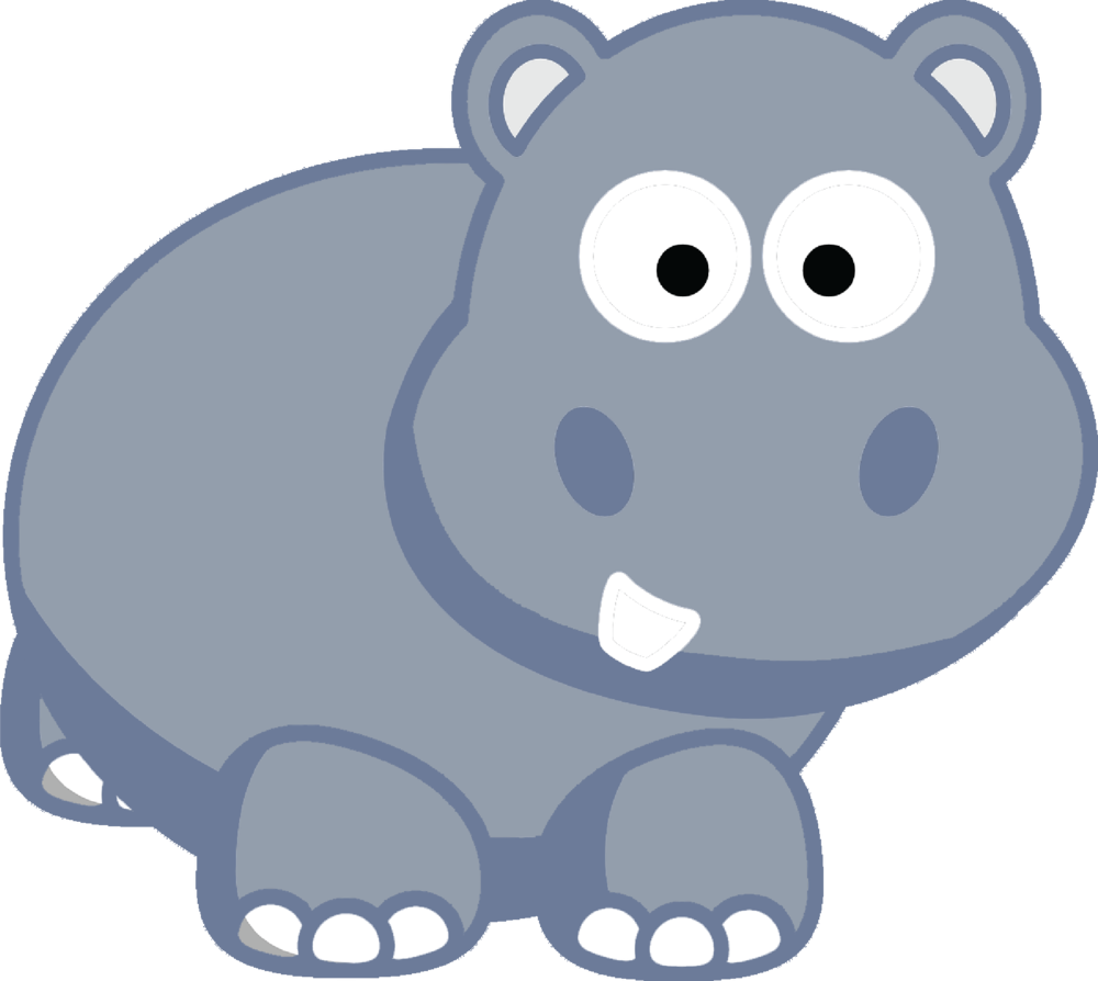 Cute Cartoon Hippo