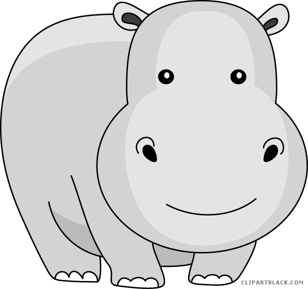 Cute Cartoon Hippopotamus