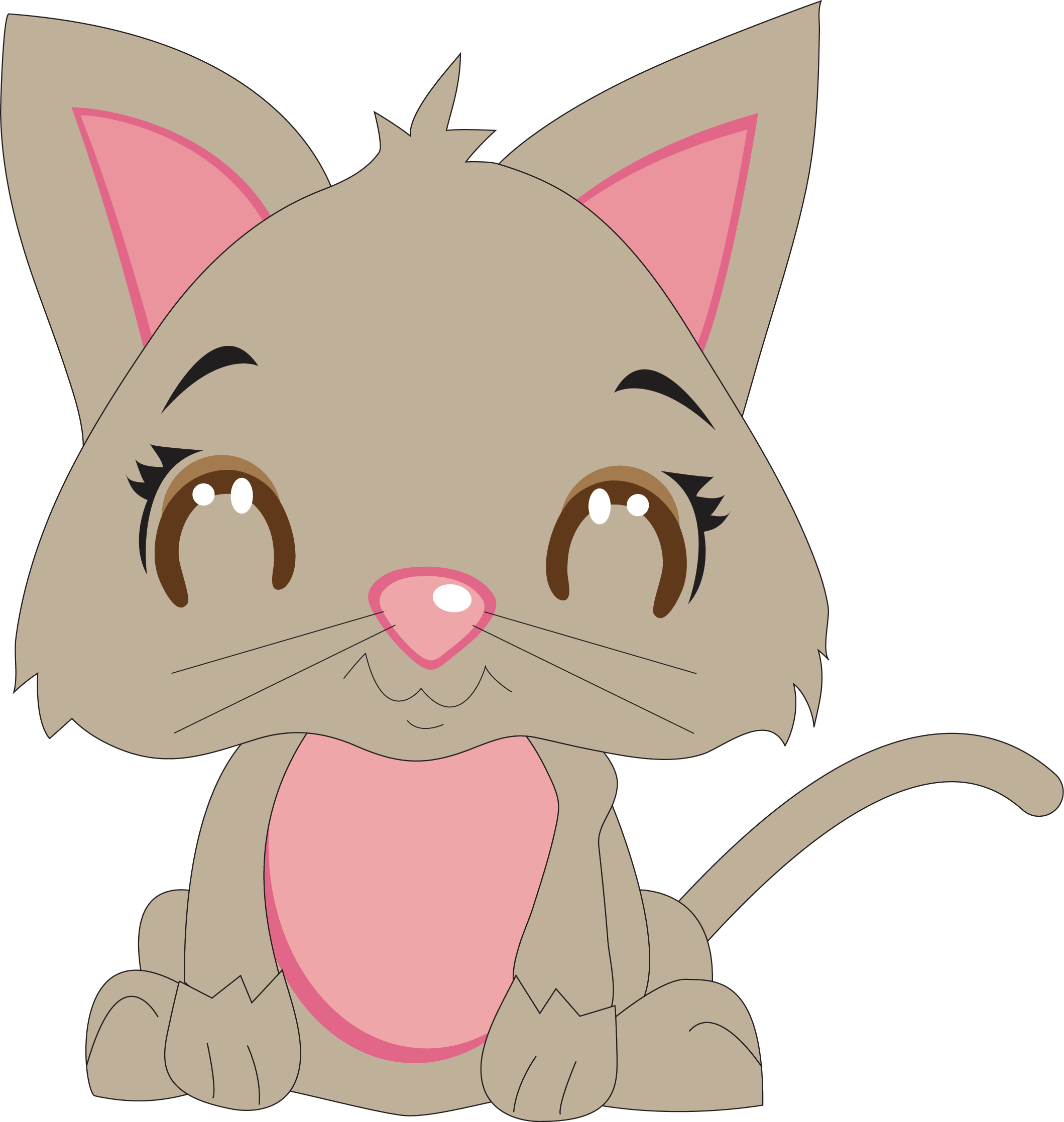 Cute Cartoon Kitten