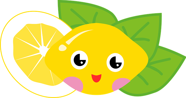 Cute Cartoon Lemon Character