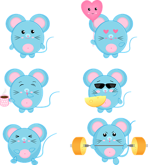 Cute Cartoon Mice Collection