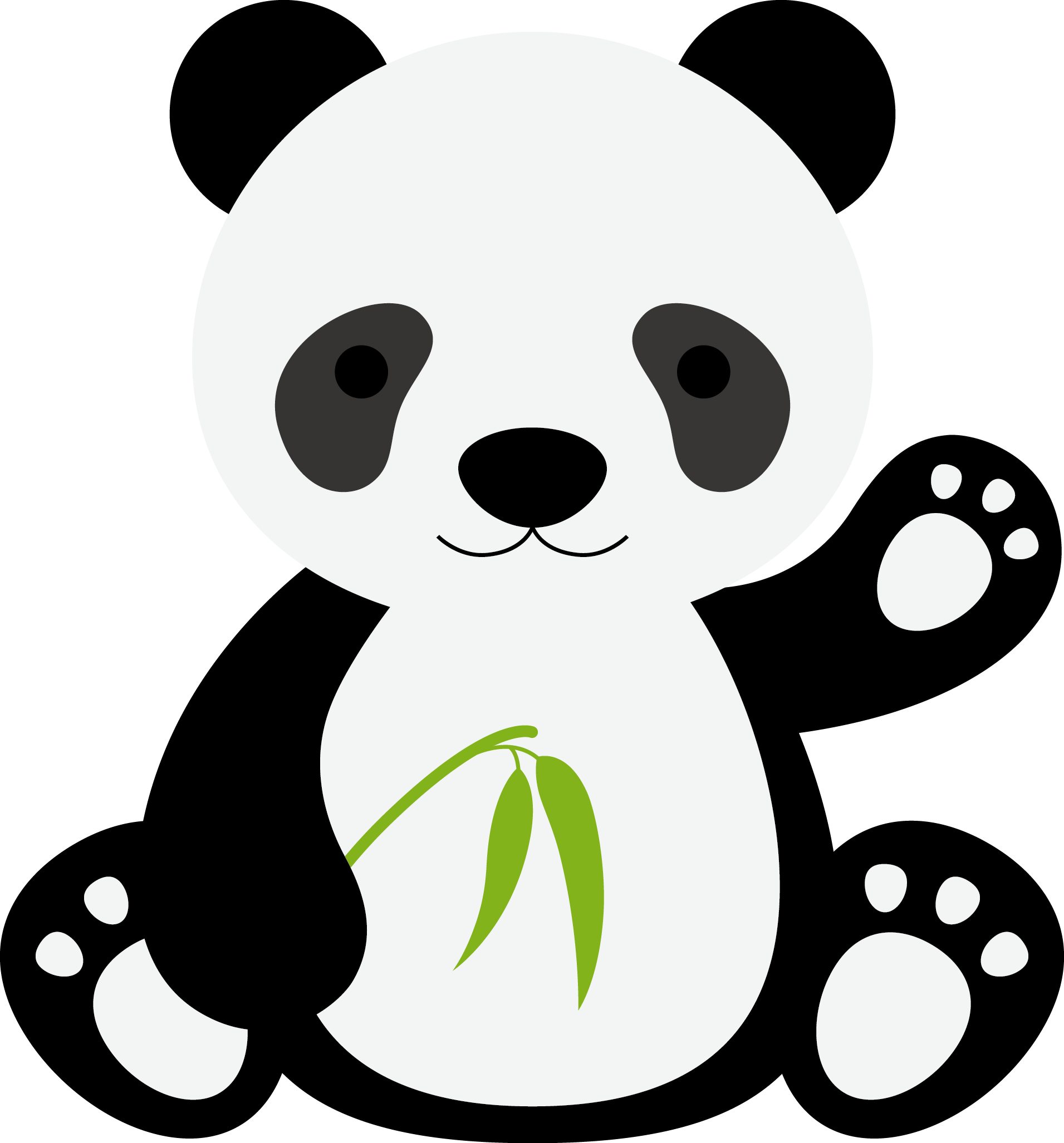 Cute Cartoon Panda Vector