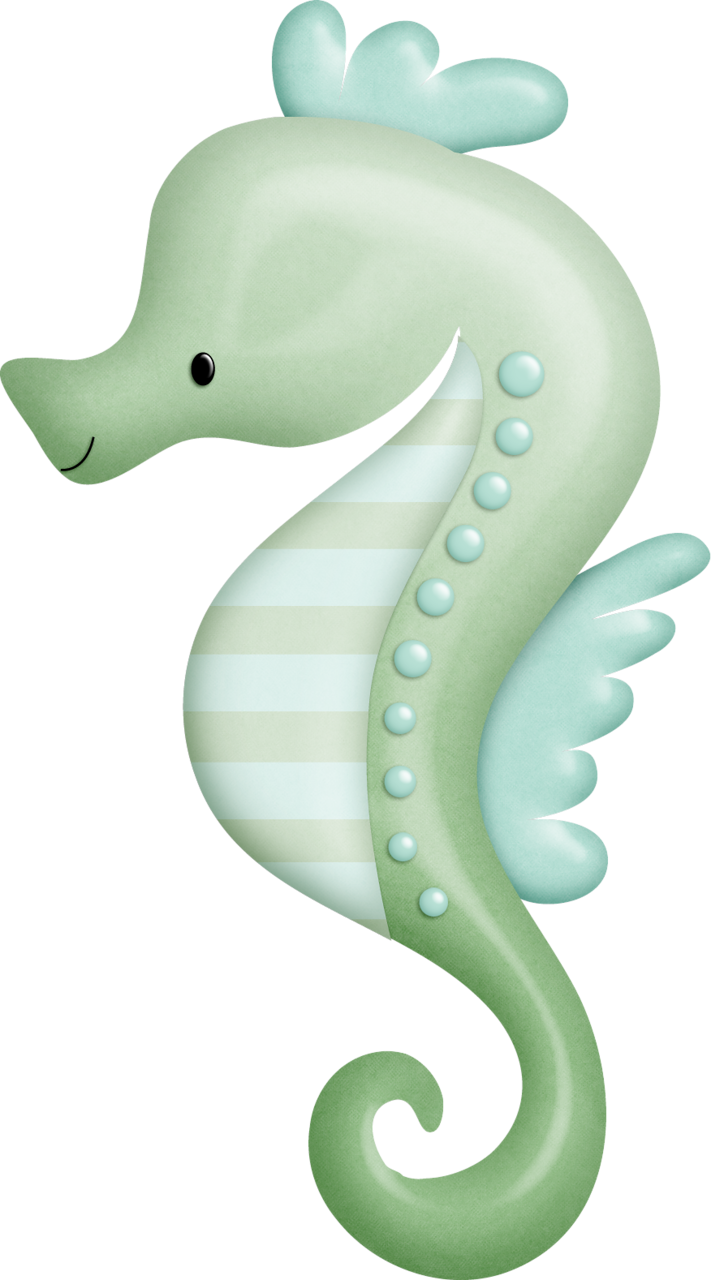 Cute Cartoon Seahorse