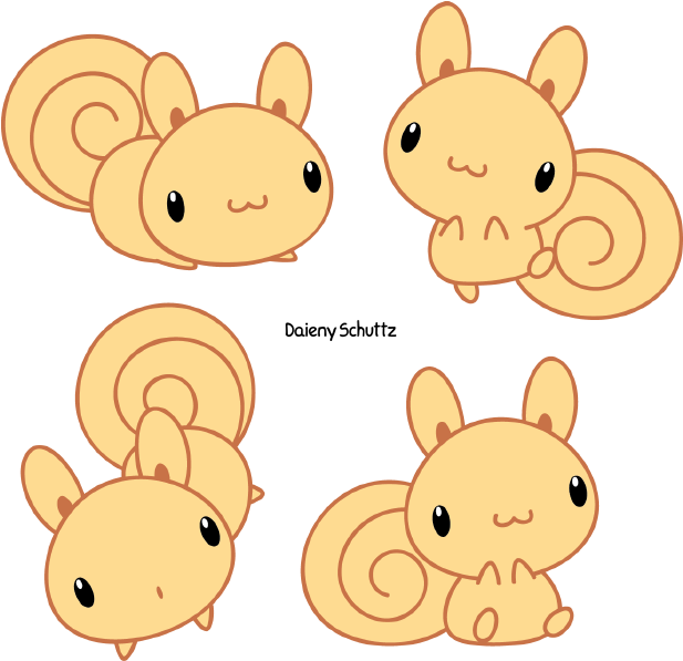 Cute_ Cartoon_ Squirrels_ Vector